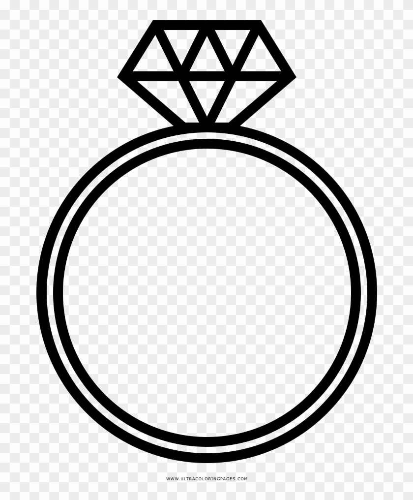 Diamond Ring Icon In Black Outline. 24869857 Vector Art at Vecteezy