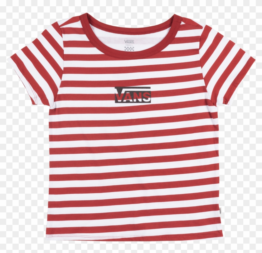 Vans Off The Wall Stripe Skimmer T Shirt Red White Red And - redwhite candy cane shirt roblox