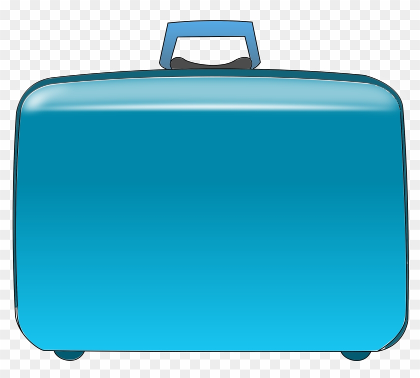 Travel Suitcase Clip Art - Blue Suitcase Clipart - Png Download