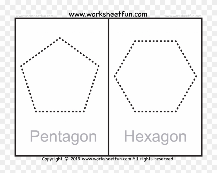 Download Crescent Shape Tracing Worksheets - Pentagon And Hexagon Shape ...