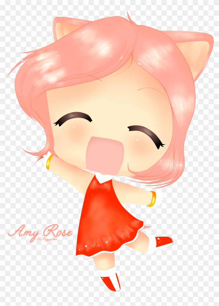 Amy Rose Neko - Cartoon Clipart