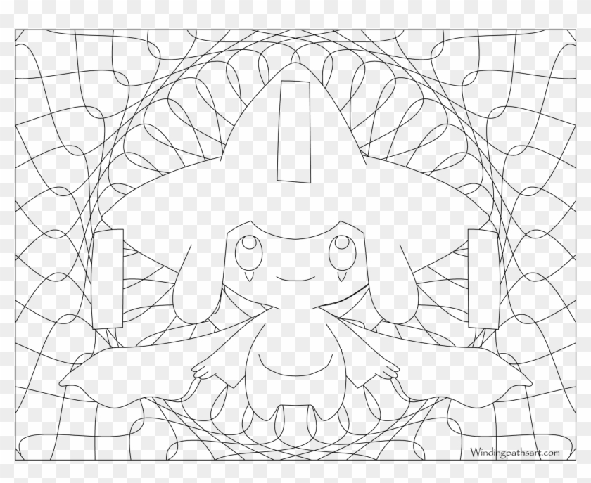 Adult Pokemon Coloring Page Jirachi Clipart (#2282862) - PikPng