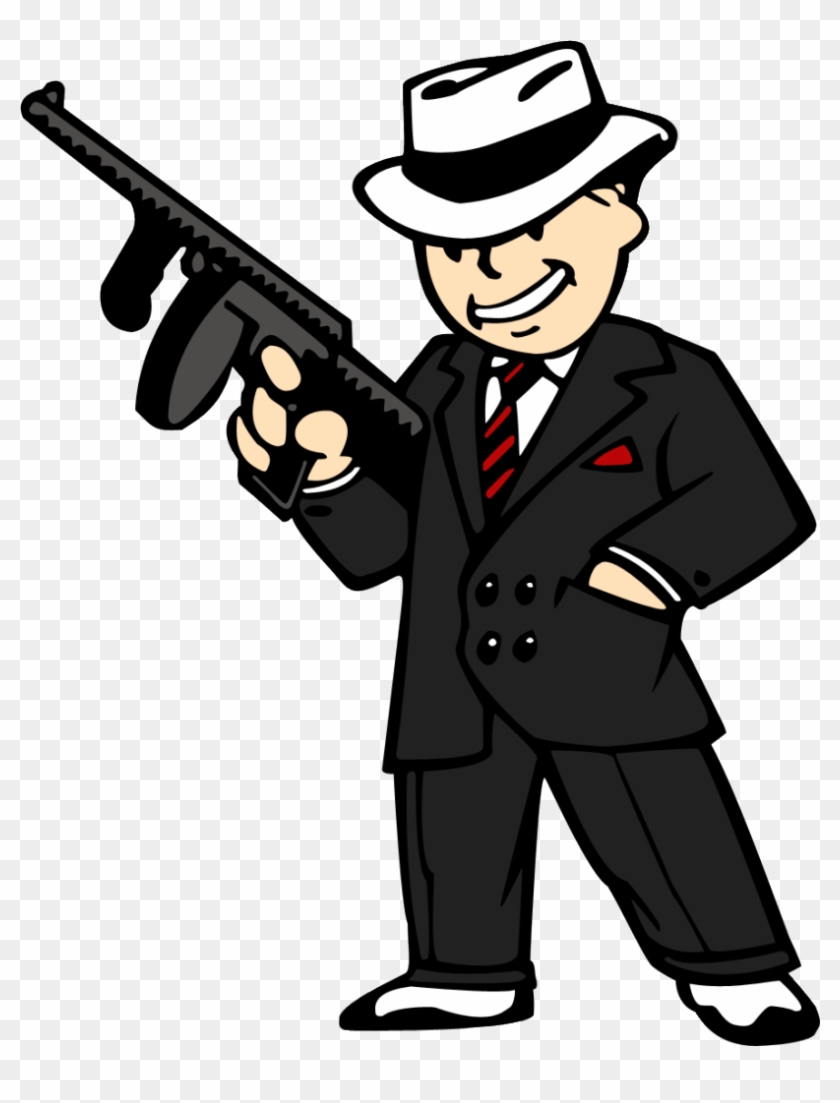 Download Fallout Vault Boy Gangster Clipart Png Download - PikPng