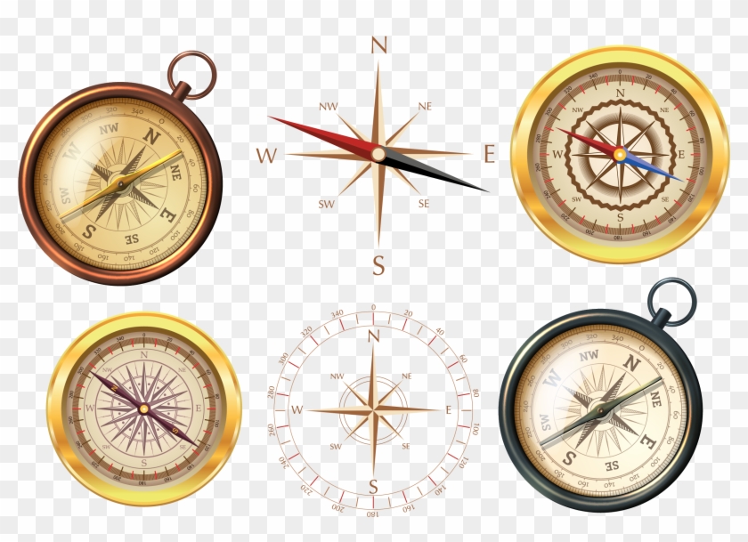 Middle Ages Compass Navigation - Clock And Watch Middle Age Clipart