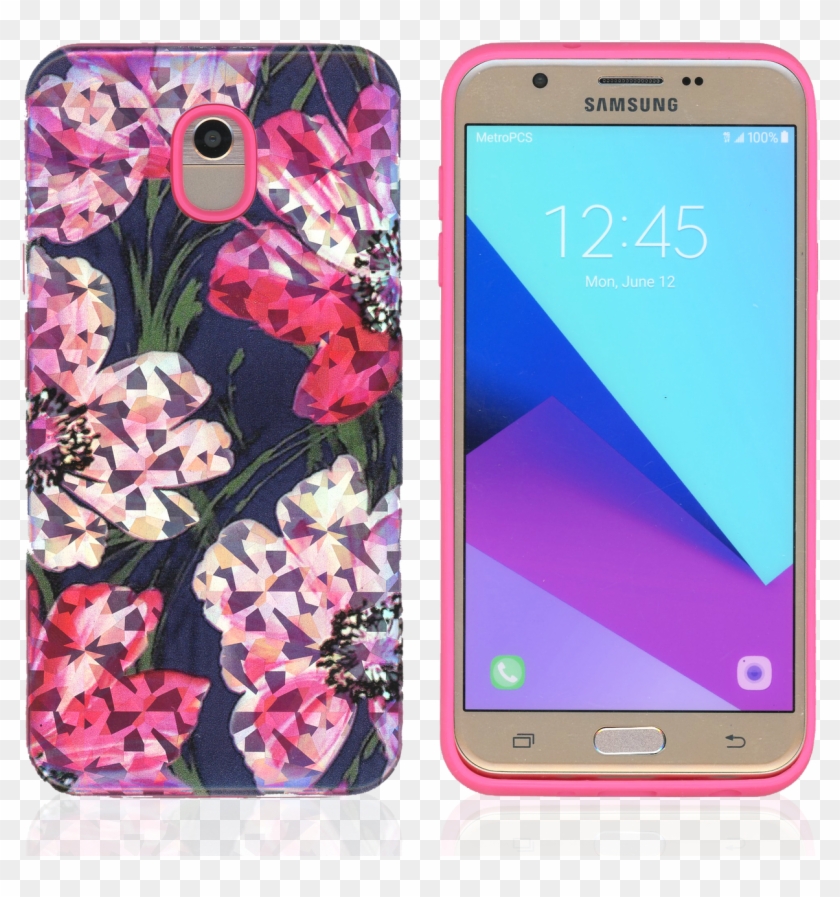 Samsung Galaxy J7 Mm Fancy Design Pink Flower - Smartphone Clipart
