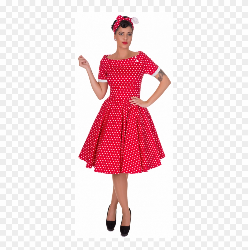 in the style red polka dot dress