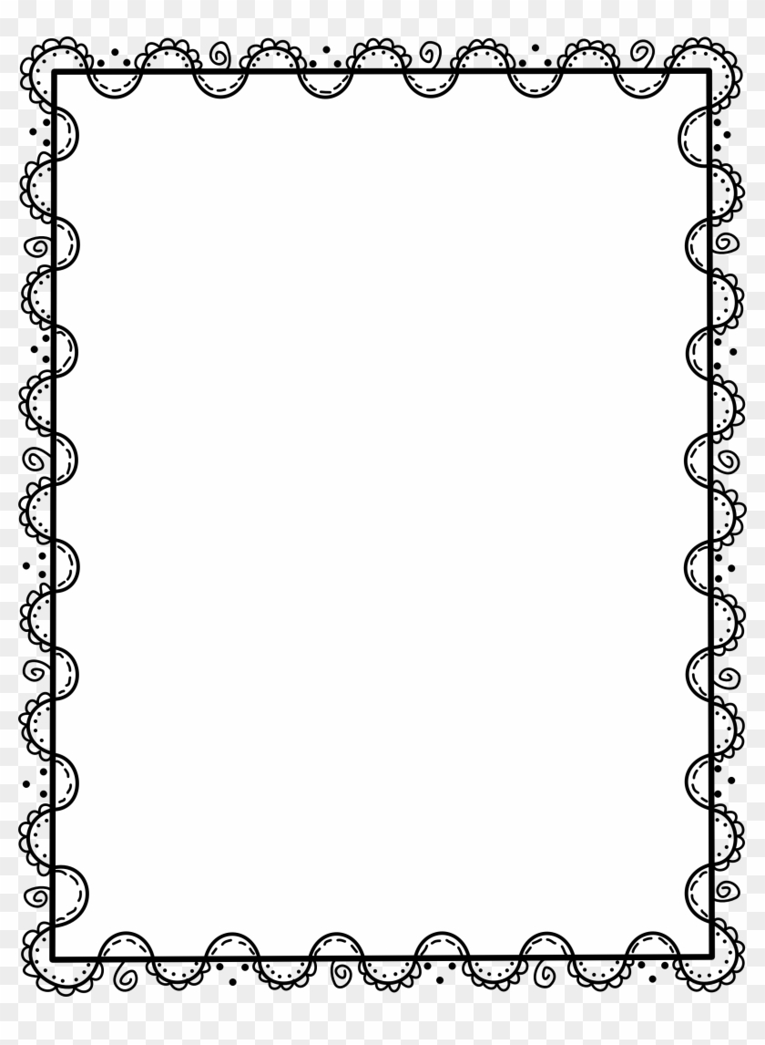 Page Border - Black And White Kids Border, HD Png Download (#2641949
