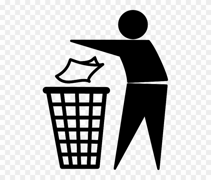 Premium Vector | Garbage symbol. trash icon. disposable icon. tidy man  symbol, do not litter, icon, keep clean. man disposes trash into the waste  bin. trash vector icon, reuse symbol. vector illustration