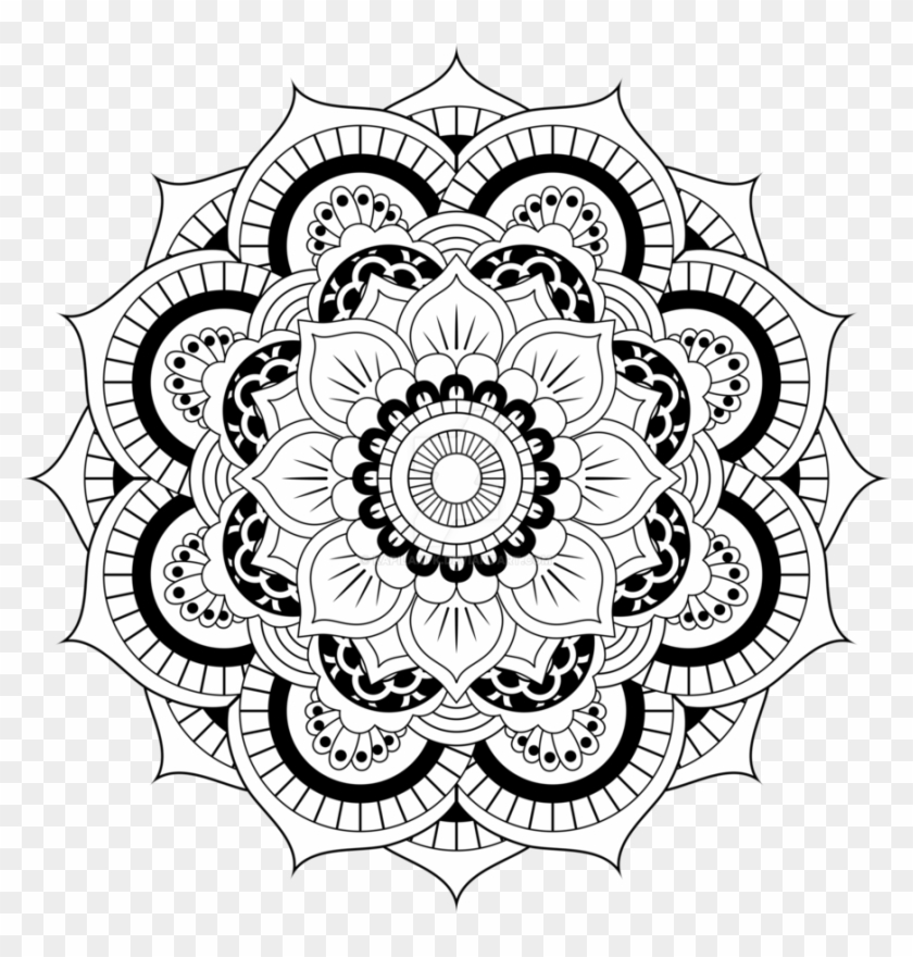 Download Mandala Vector Free Download Flowers Adults Coloring Page Clipart 2730714 Pikpng