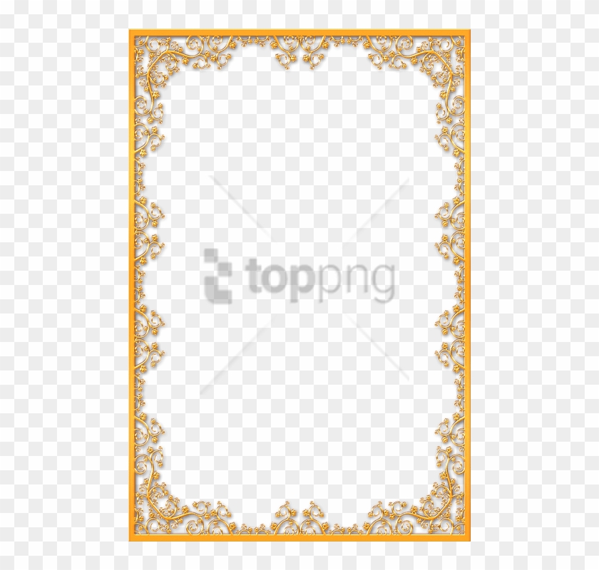 Free Png Gold Wedding Border Png Png Image With Transparent - Vintage Gold Frame Png Clipart #2744575