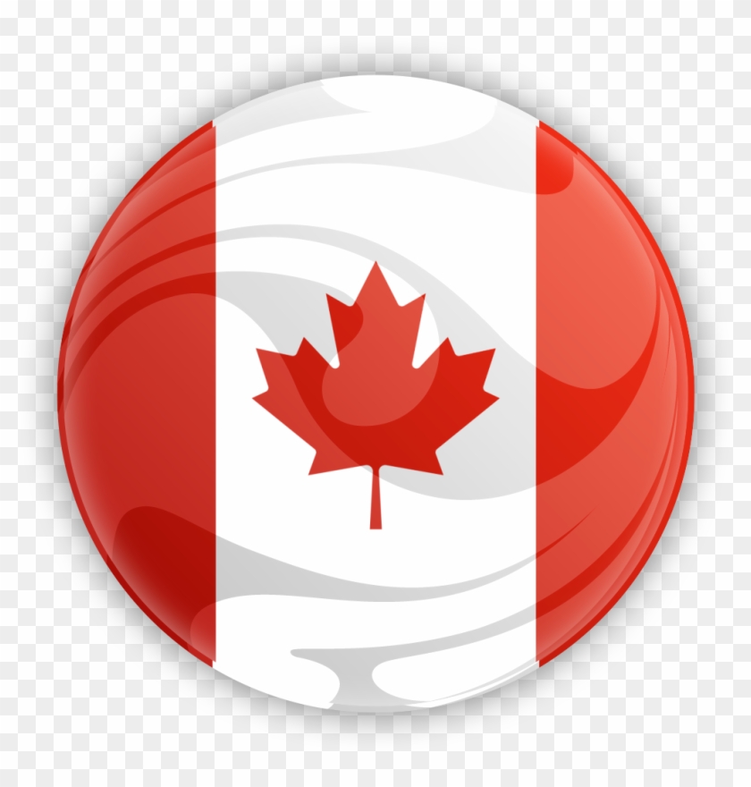 Canada Flag Round Clipart (#2753765) - PikPng