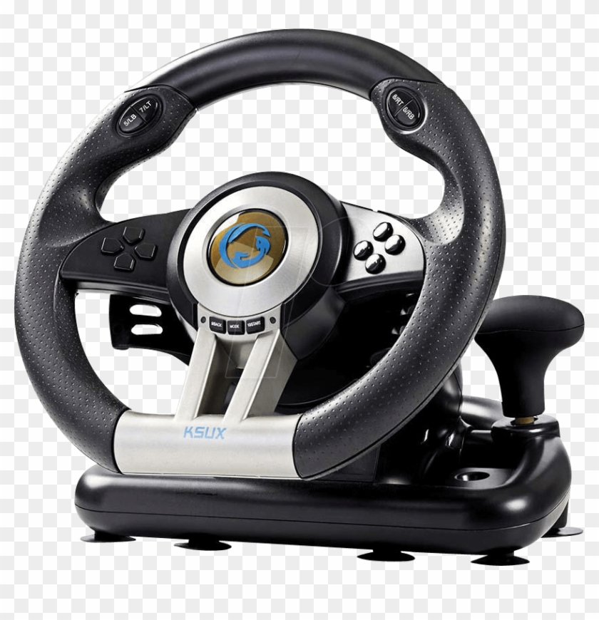 Gaming Steering Wheel, Manual Shifter Option, Foot - Steering Wheel Clipart