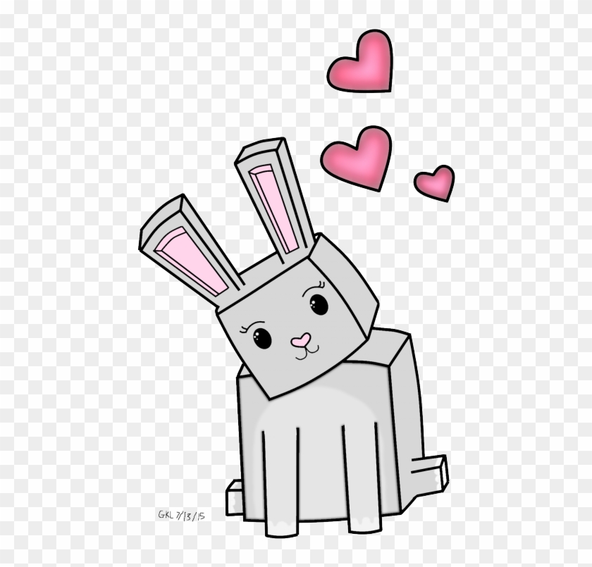 minecraft bunny drawing clipart 2834604  pikpng