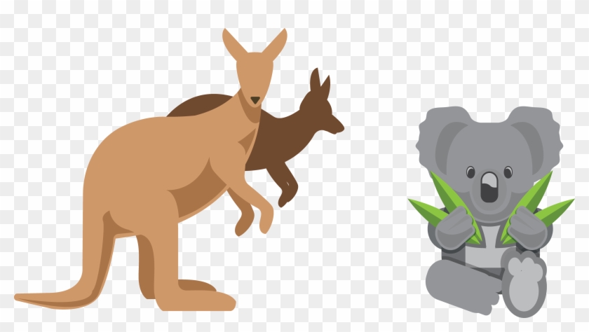 Australia Kangaroo Euclidean Vector Design Australian - Kangaroo Clipart