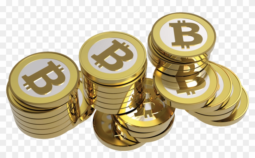 Bitcoin Logo Stack Of Bitcoins Clipart Pikpng