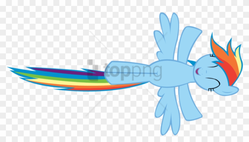 Rainbow Dash Flying Vector Clipart