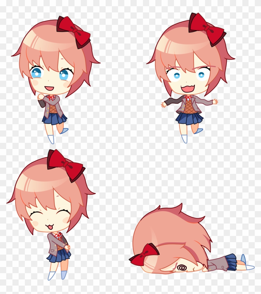 Download Reddit Sayori Fanfiction Pictures Chibi Png Reddit - Doki Doki Literature Club Chibi ...