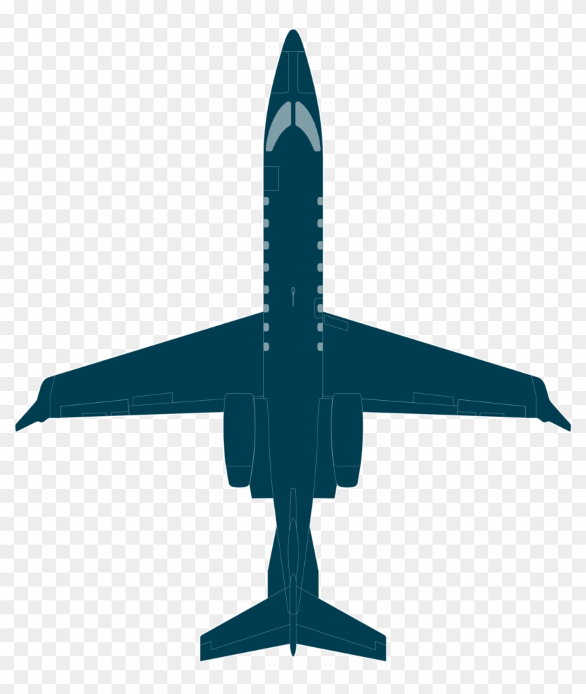 Specs Cad Top - Aircraft Top View Png Clipart