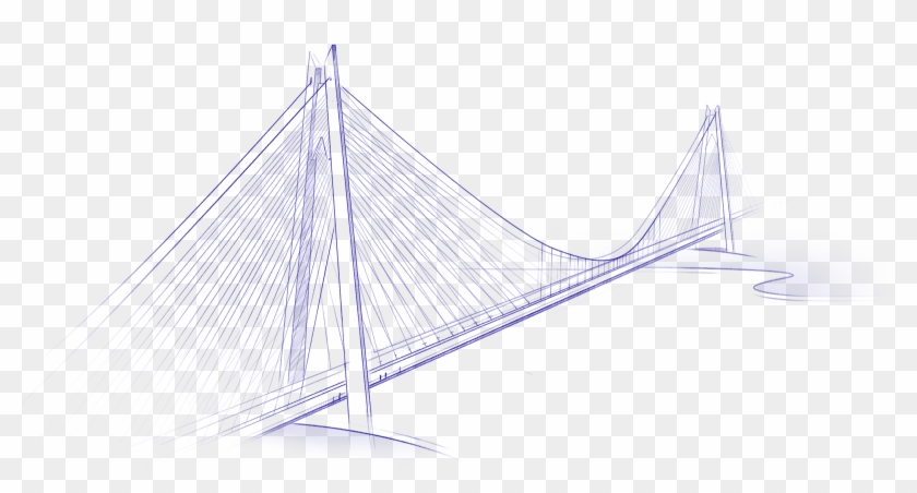 Self-anchored Suspension Bridge Clipart