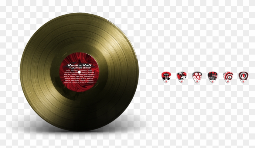 Gold Vinyl Record Psd Mockup Clipart