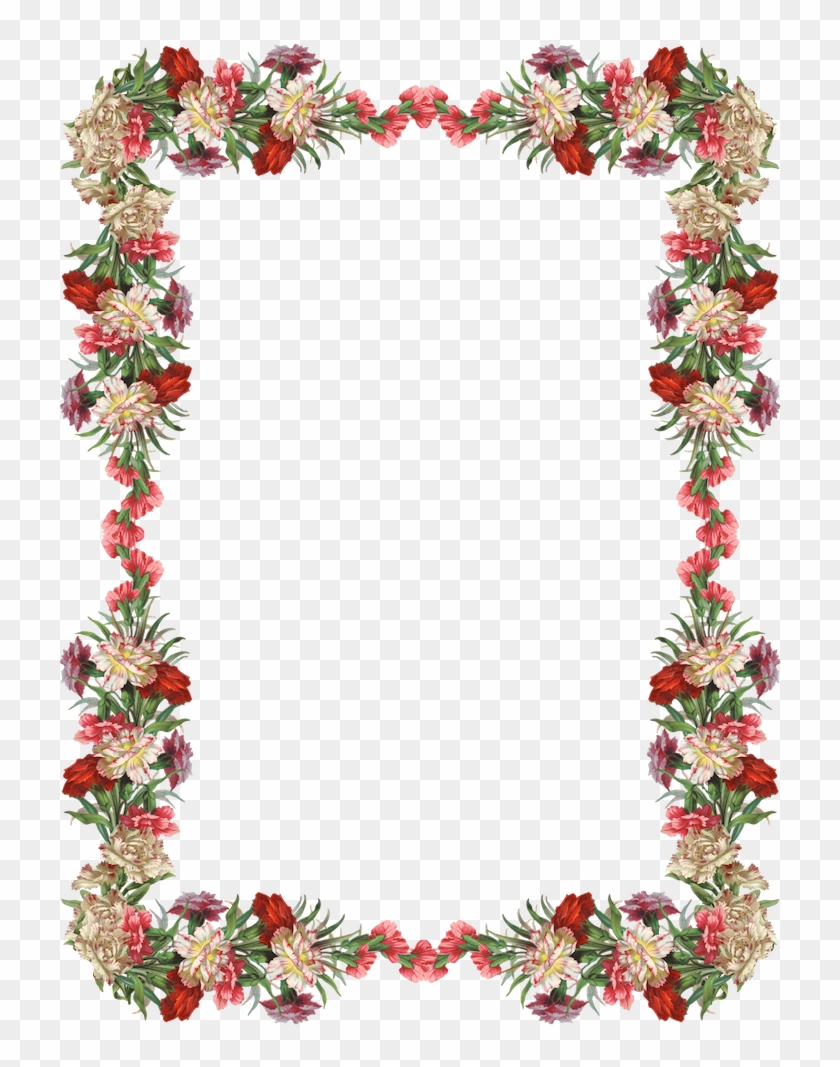 Vintage Flower Border Png Clipart 31750 Pikpng