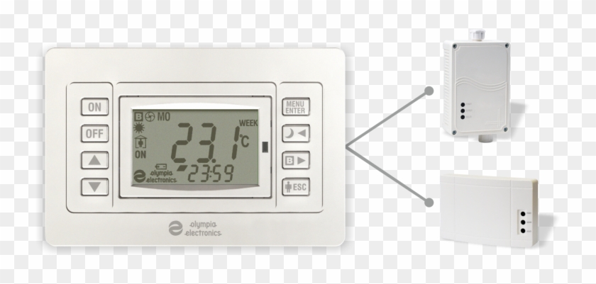 Wireless Wifi Room Thermostats - Olympia Electronics Bs 812 Clipart