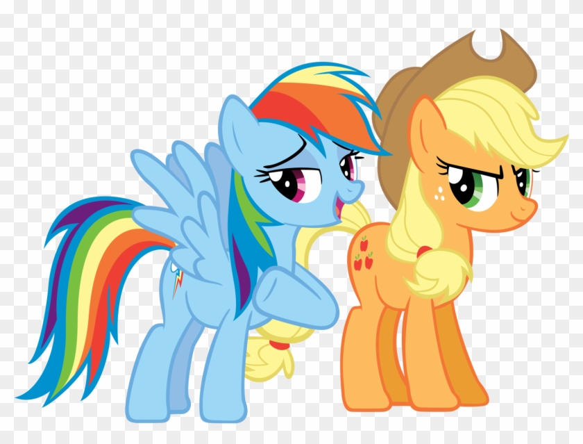 More Applejack And Rainbow By Are You Je - Rainbow Dash And Applejack Best Friends Clipart