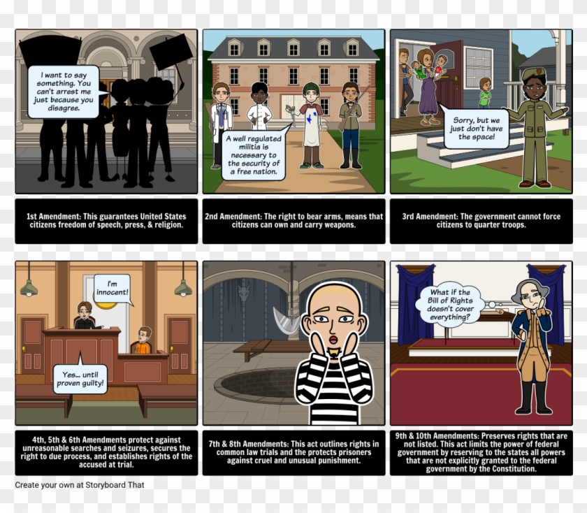 Bill Of Rights - Storyboard That Us History Clipart (#3089229) - PikPng