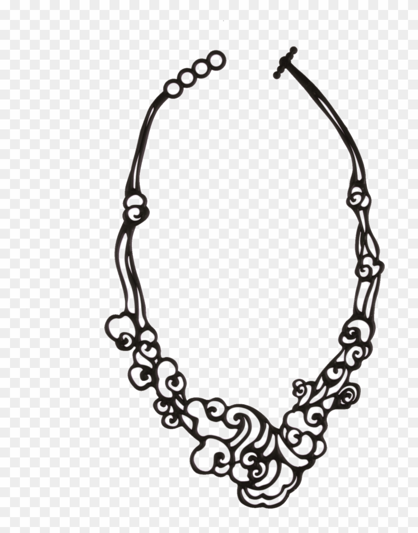 Buy Necklace Jewelry Chain Elegance Fashion Style Accessory Illustration  B/W SVG PNG JPG Clipart Vector Designs Silhouette Cricut Cut Cutting Online  in India - Etsy