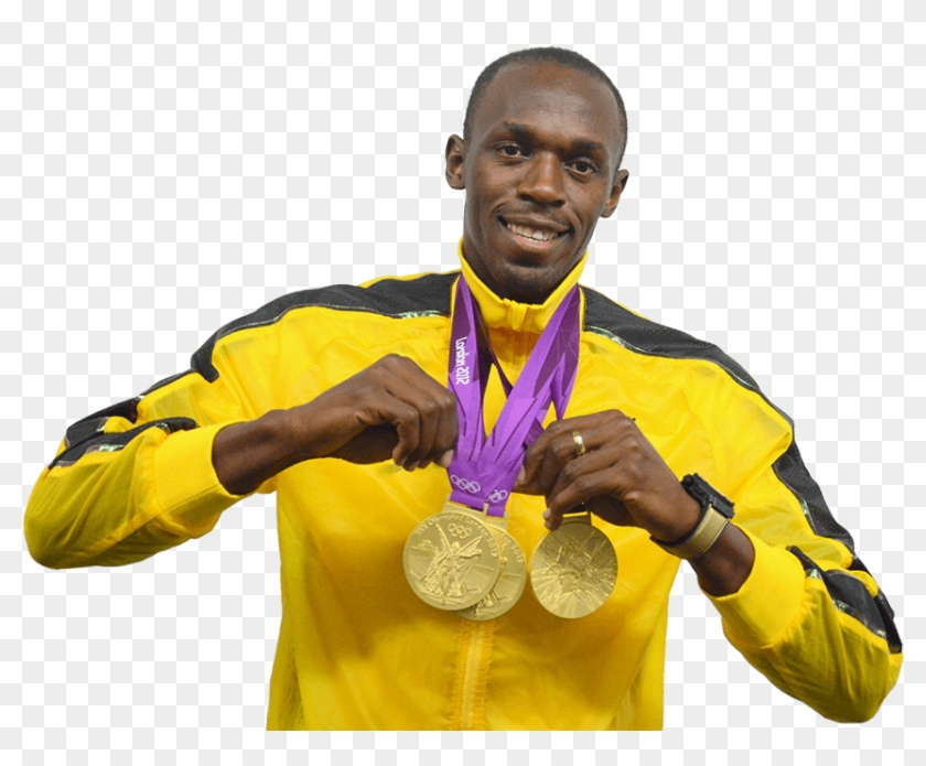 Download Usain Bolt Png Usain Bolt Wearing Medals Clipart Png