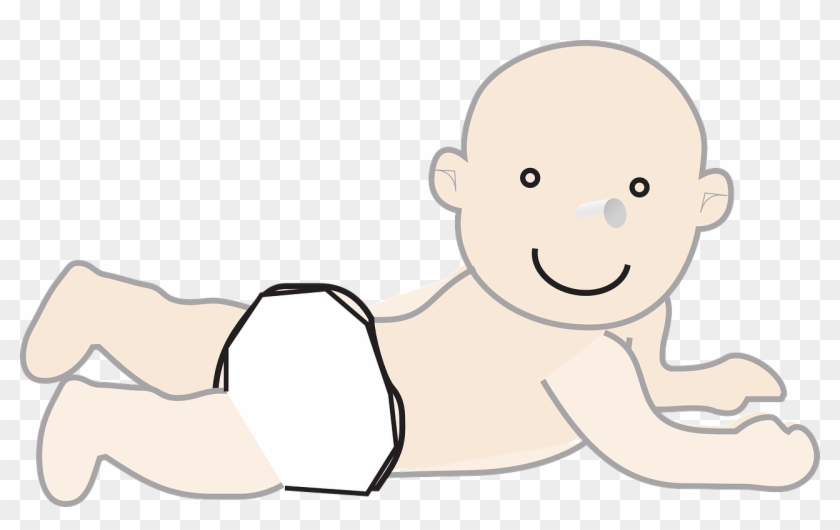 Download Baby Diaper Cute Child Little Png Image - Naked Baby Cartoon ...