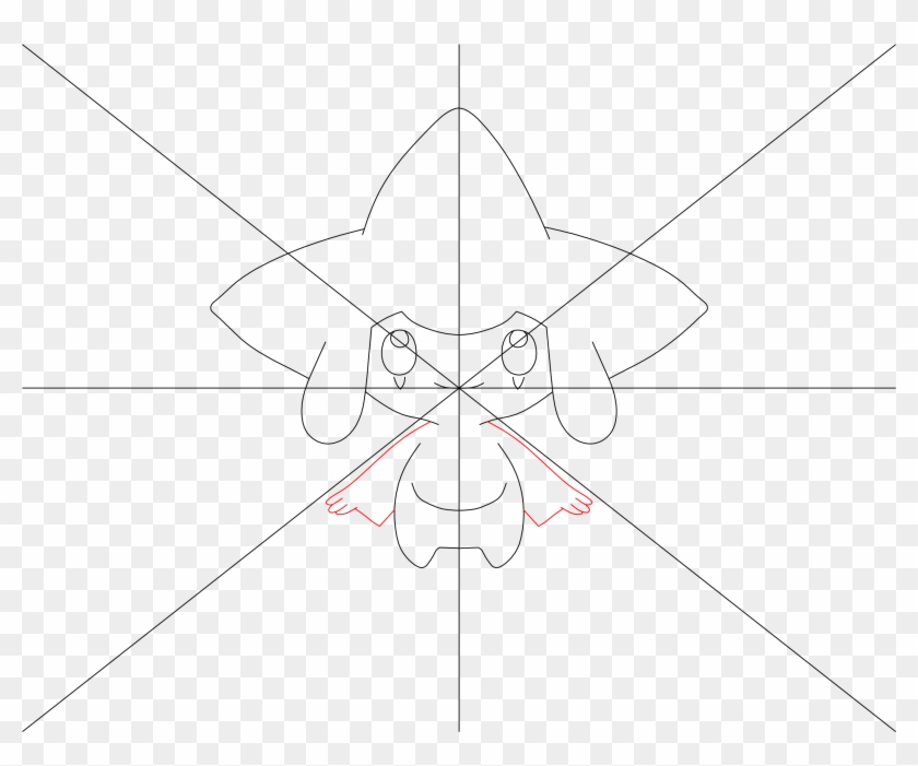 How To Draw Pokemon Jirachi Step - Line Art Clipart