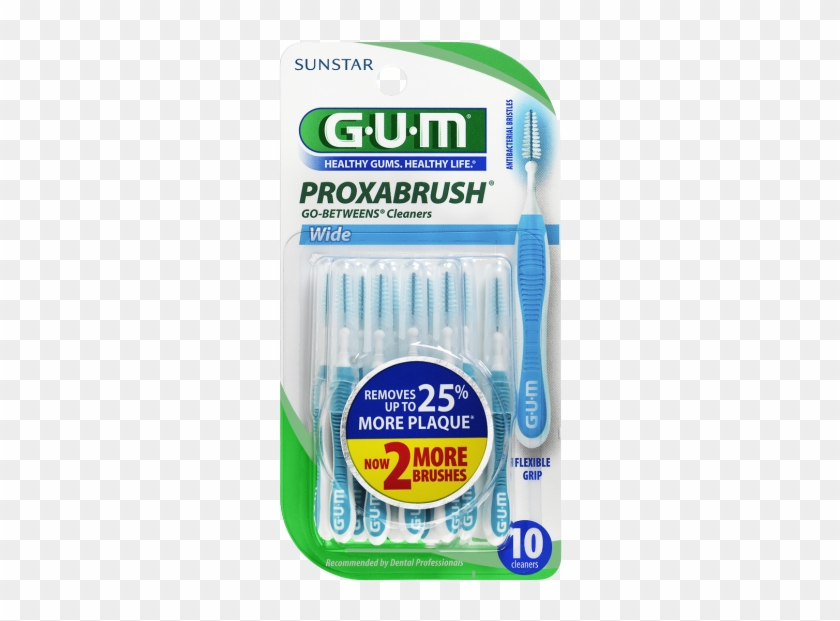 Gum Proxabrush Go-between Cleaners, Wide, 10 Ct - Gum Proxabrush Clipart #3182519