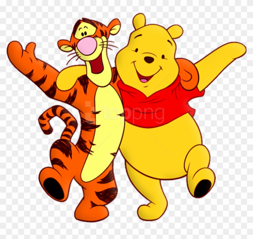 Free Png Download Winnie The Pooh And Tiger Cartoon - Disney Friends Clipart Transparent Png