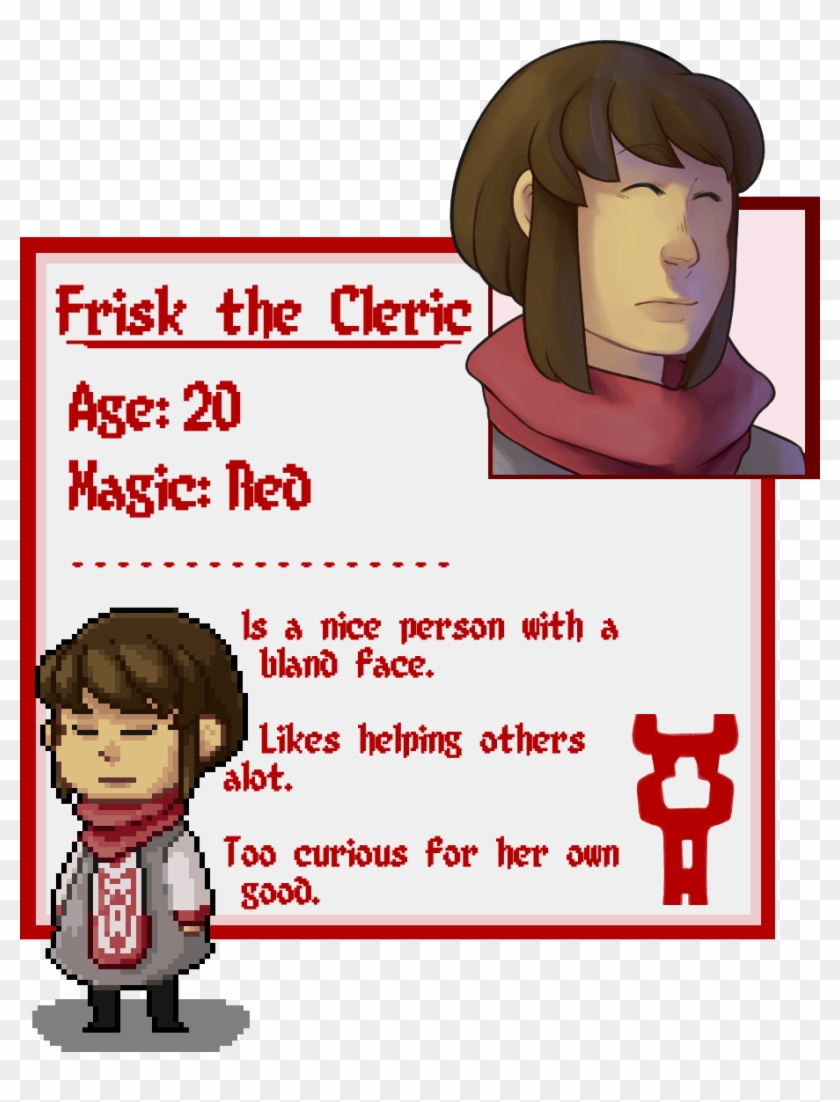 Undertale Au Oldtale Character Profile Cleric Frisk Cartoon Clipart Pikpng
