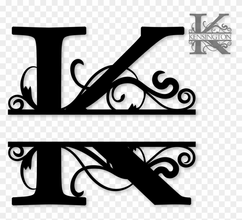 Monogram K Split Monogram Letters Free Clipart 3306895 Pikpng