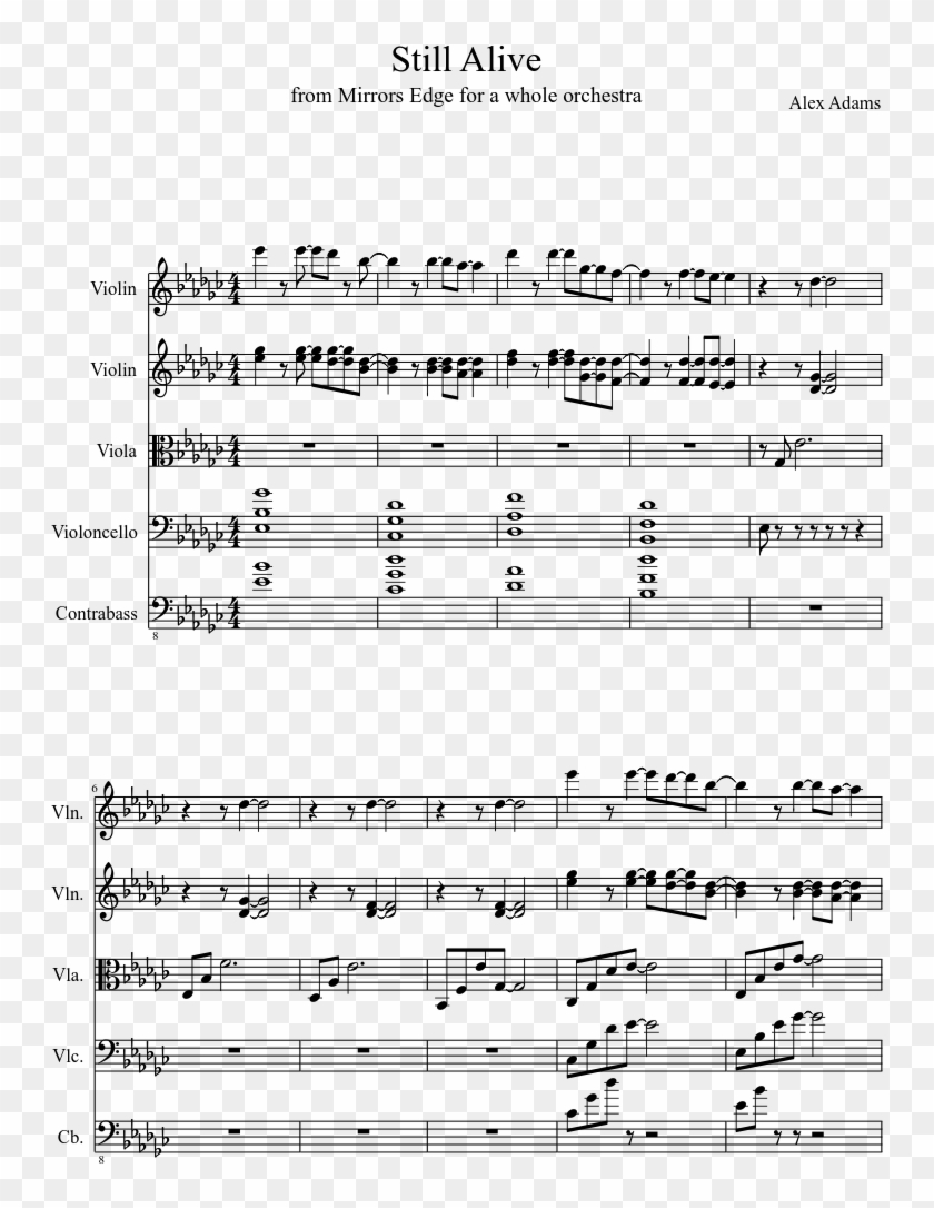 Still Alive Sheet Music Composed By Alex Adams 1 Of - Semper Paratus Sheet Music Trumpet Clipart #3343861