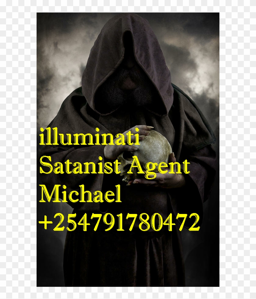 Top Illuminati Churches In Kenya - Hooded Moustached Man Wearing Dark Cloak And Holding Clipart