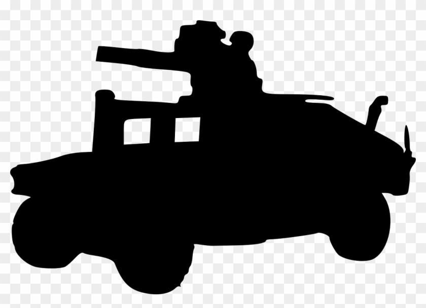 Vector - Humvee Black And White Clipart