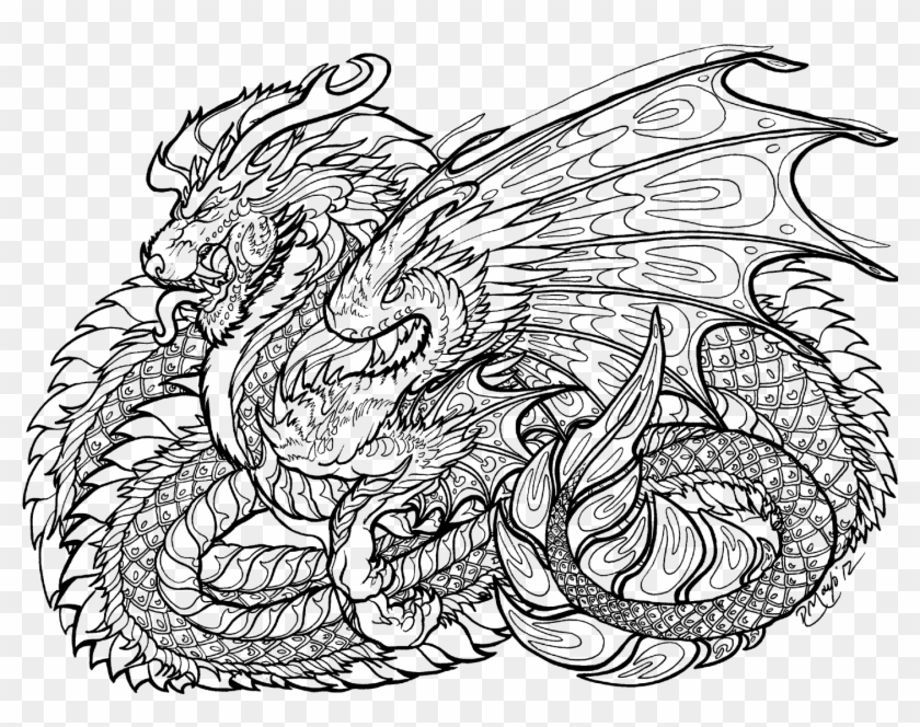 Free Printable Coloring Pages For Adults Advanced Dragons Coloring Pages Of Cool Dragons Clipart 3380021 Pikpng