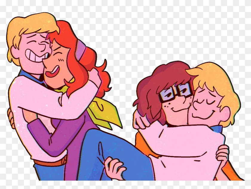 Overliquid Lots Of Poly Mystery Gang Cuddles/doodles - Fred X Shaggy Fanart Clipart