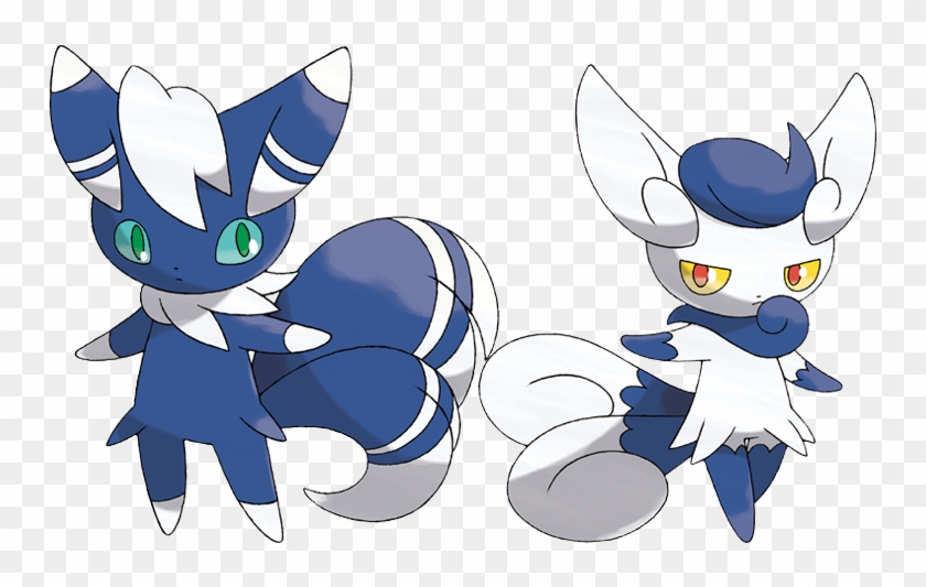 Male Female Meowstic Clipart #3461105