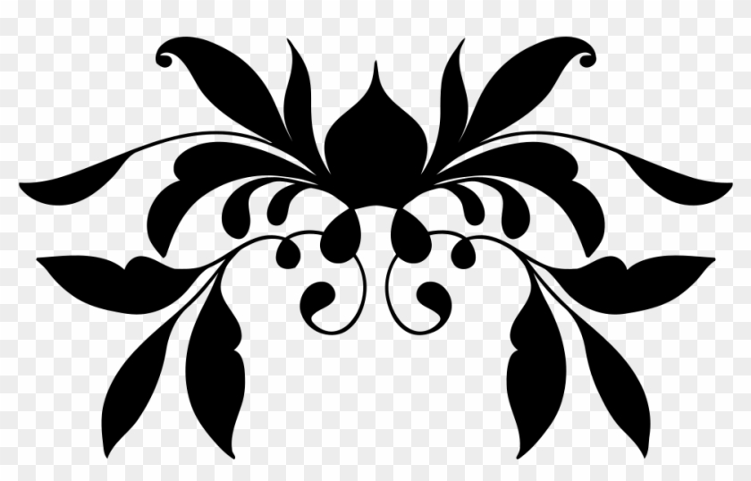 Flower Flourish Png Black And White Flourish Clipart Pikpng