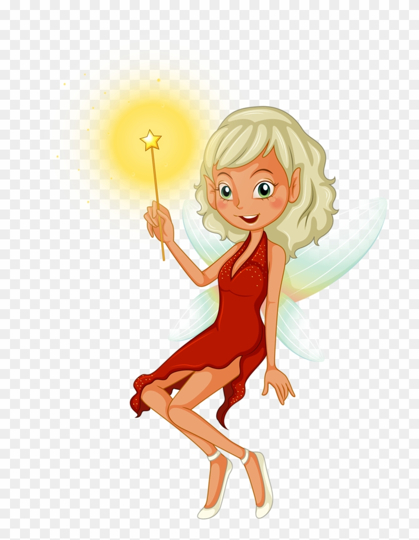 Angle Vector Fairy - Fairy Holding A Wand Clipart