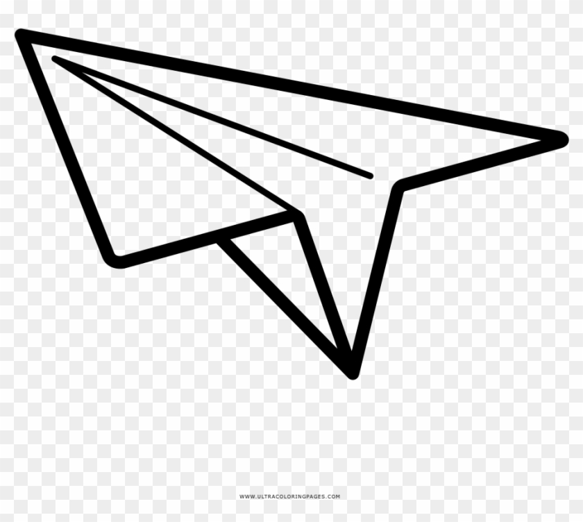 Download Download Paper Airplane Coloring Page - Line Art Clipart ...