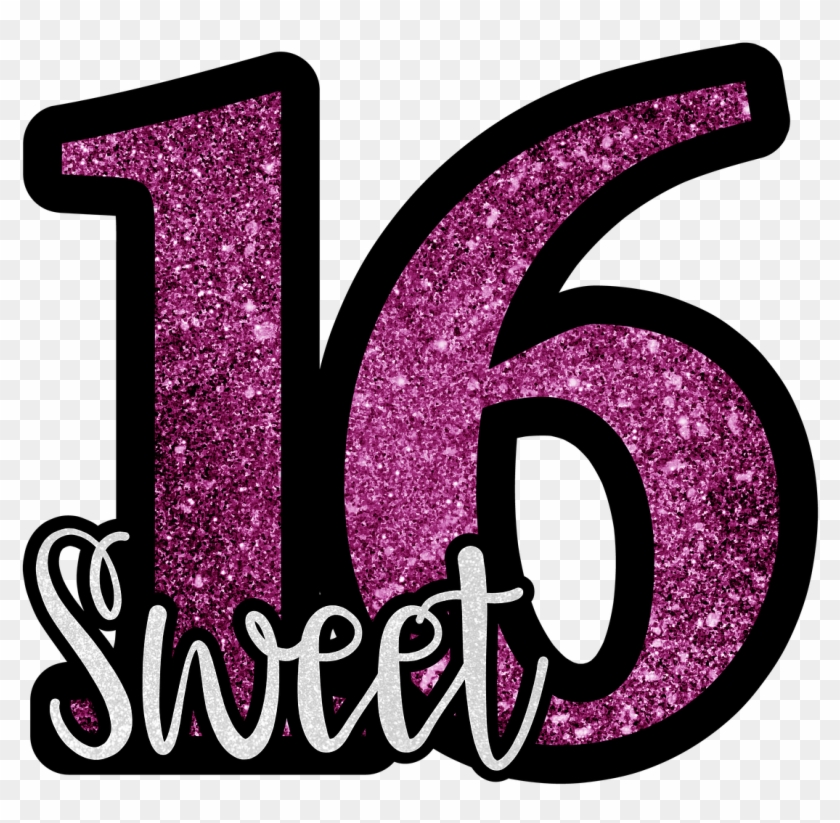 Download Sweet 16 Sweet Sixteen 16 Birthday Pink Glitter White Sweet 16 Sticker Clipart 353718 Pikpng