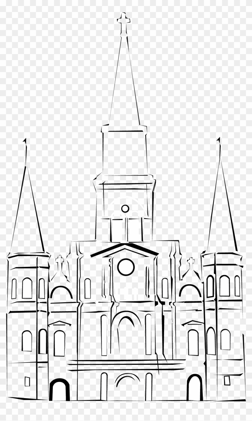 Louis Cathedral Vector Clip Art - Medieval Architecture - Png Download ...