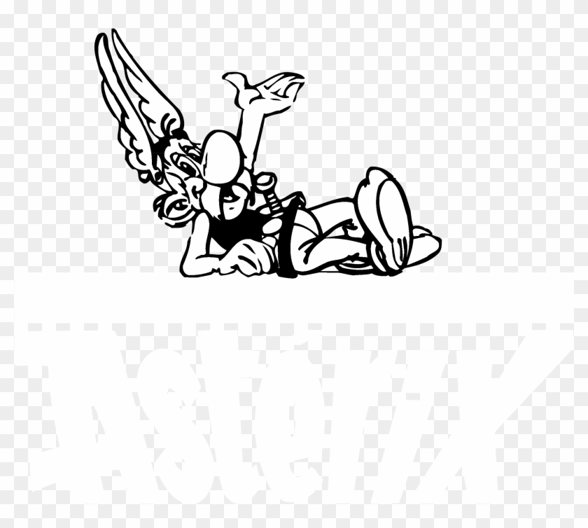 Asterix Parc Logo Black And White - Asterix Y Obelix Clipart - Png Download