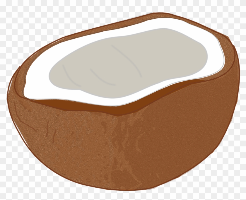Coconut Tropical Free - Coconut Meat Clip Art - Png Download
