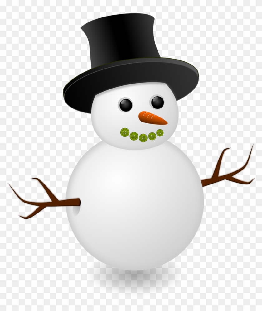 Snowman Button Mouth - Snowman Png Clipart #372243